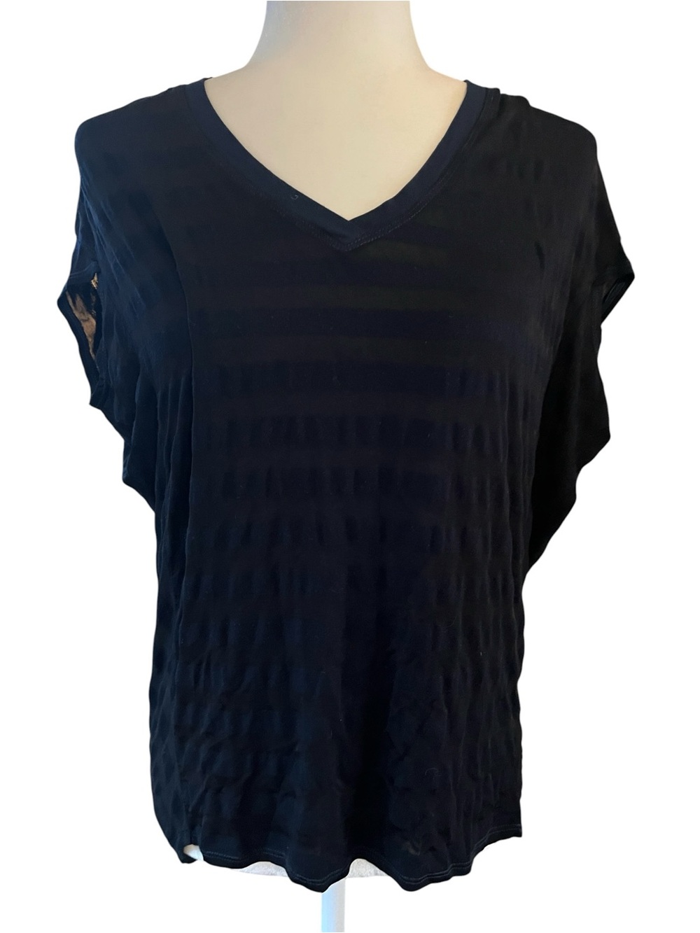 Hard Tail Black Short Sleeve V-Neck Tee Size XS